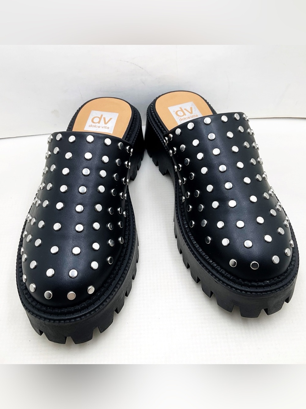 {DV By Dolce} Vita Lexy Black Studded Platform Clogs - Picture 5 of 14
